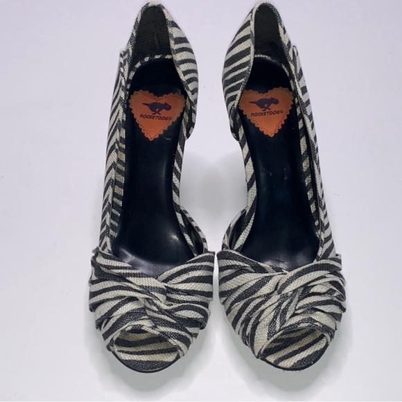 Rocket Dog Zebra Peep Toe Heels - Picture 2 of 7